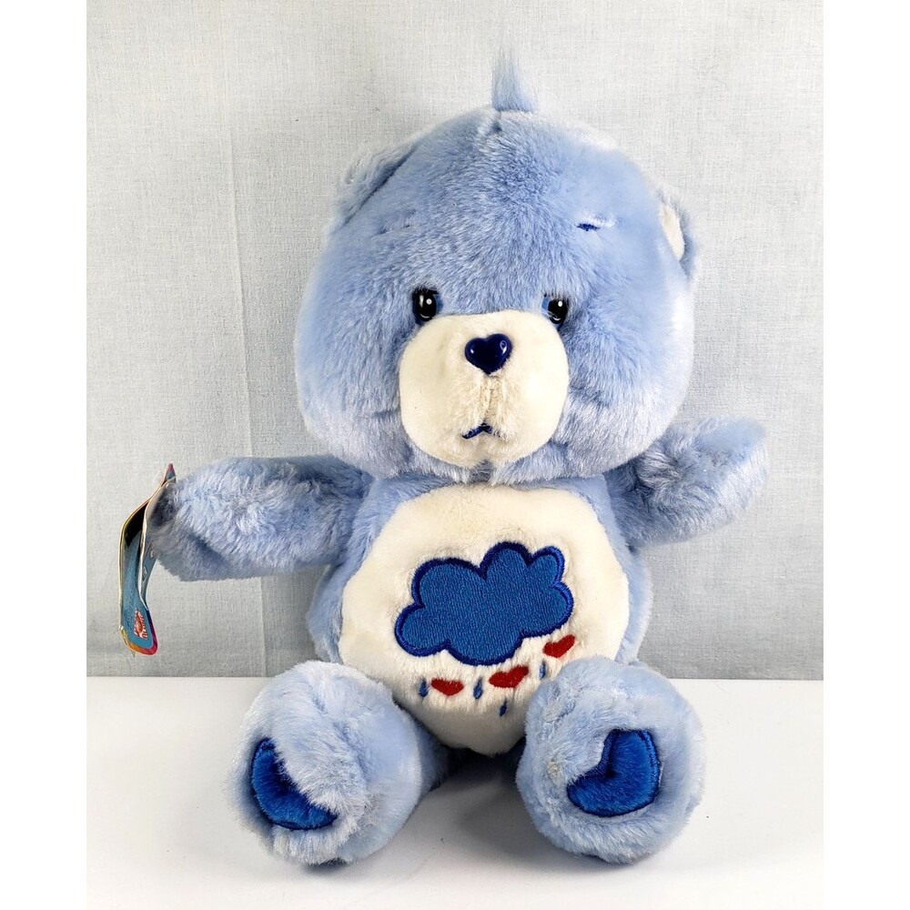 Vintage 2002 Care Bears Grumpy Bear 12” Plush with Raincloud Belly Design NWT
